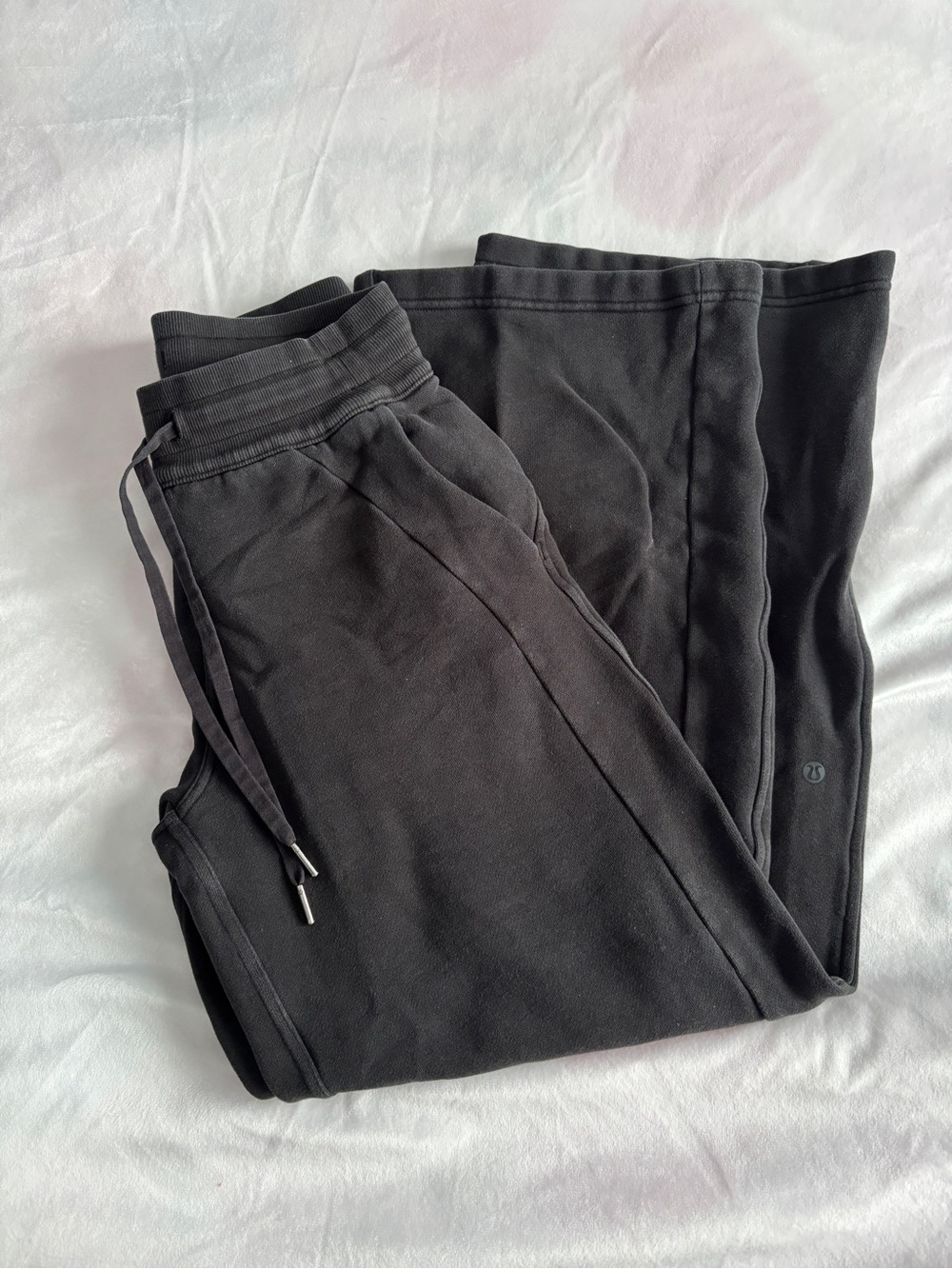Lululemon Black Scuba Wide Leg Sweatpants